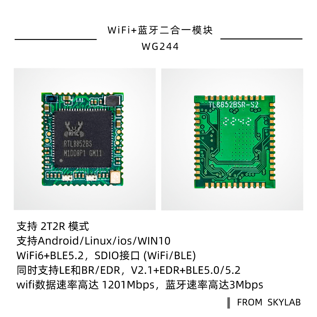 SDIO wifi6模块WG244可以实现哪些功能，SDIO接口wifi蓝牙二合一模块应用场景